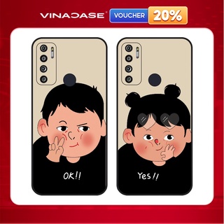 Ốp lưng Vina Case Vsmart Joy 3/Joy 4/Star 3/Aris/....dẻo đen in hình Yes And OK