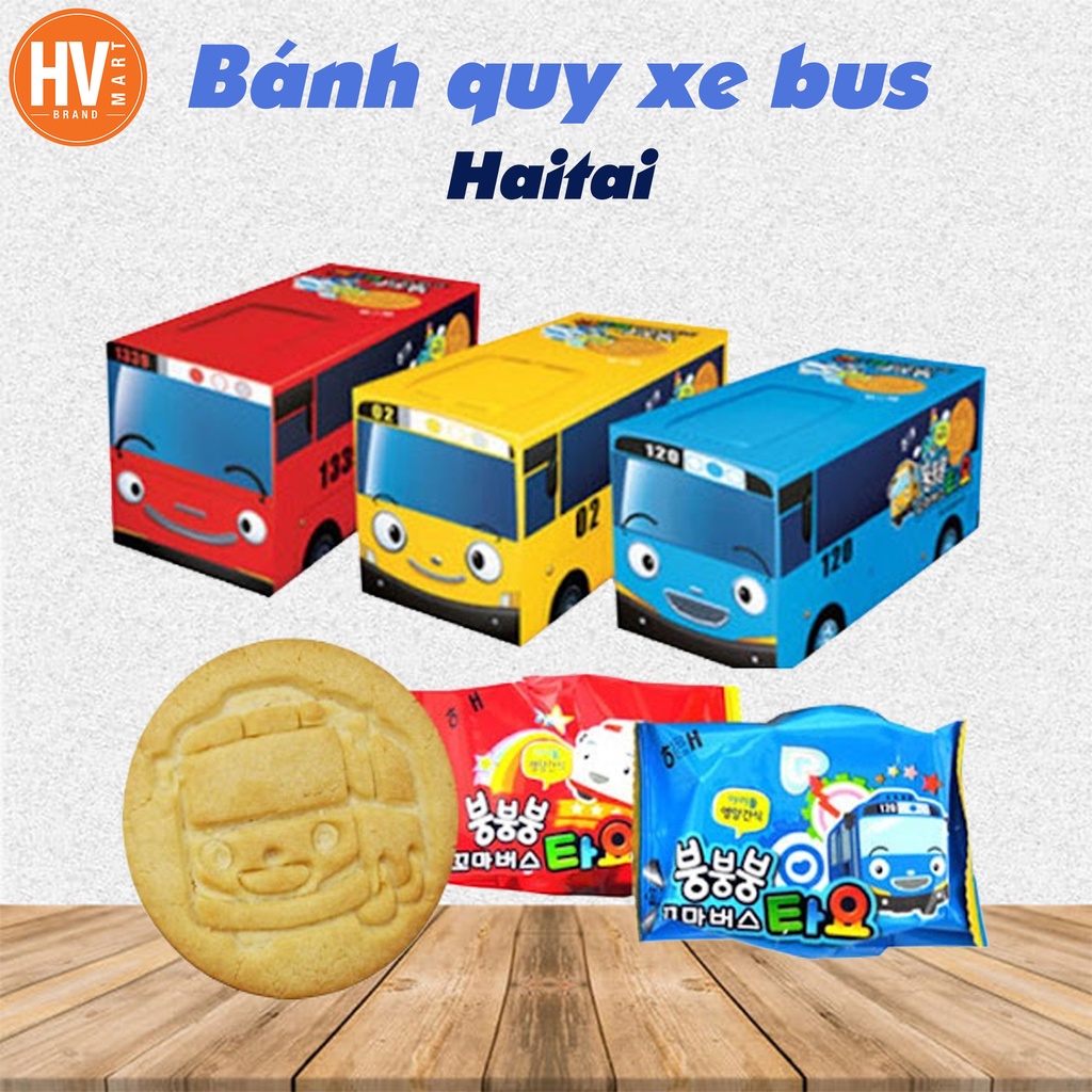 [Hàng Hot] Bánh Quy Hình Xe Bus Haitai Hàn Quốc Hộp 140gr