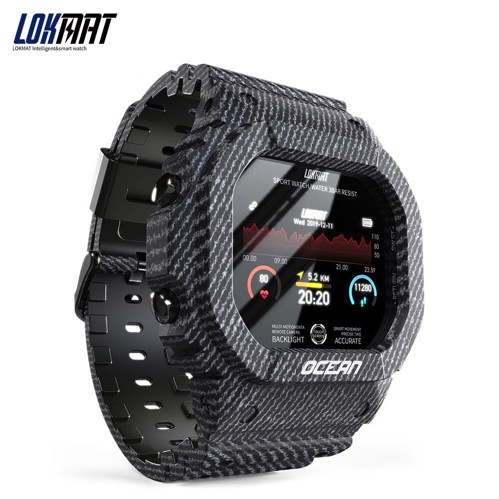 LOKMAT Smart Watch Heart Rate Blood Pressure Monitor Multifunction Smartwatch Sport Watch Waterproof Watch