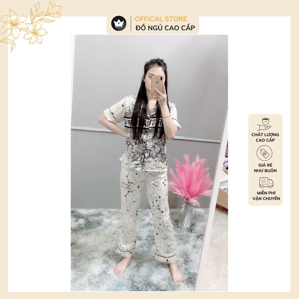 Đồ bộ Pijama - Bộ lụa mango cộc tay Cao Cấp,thiết kế năng động,trẻ trung