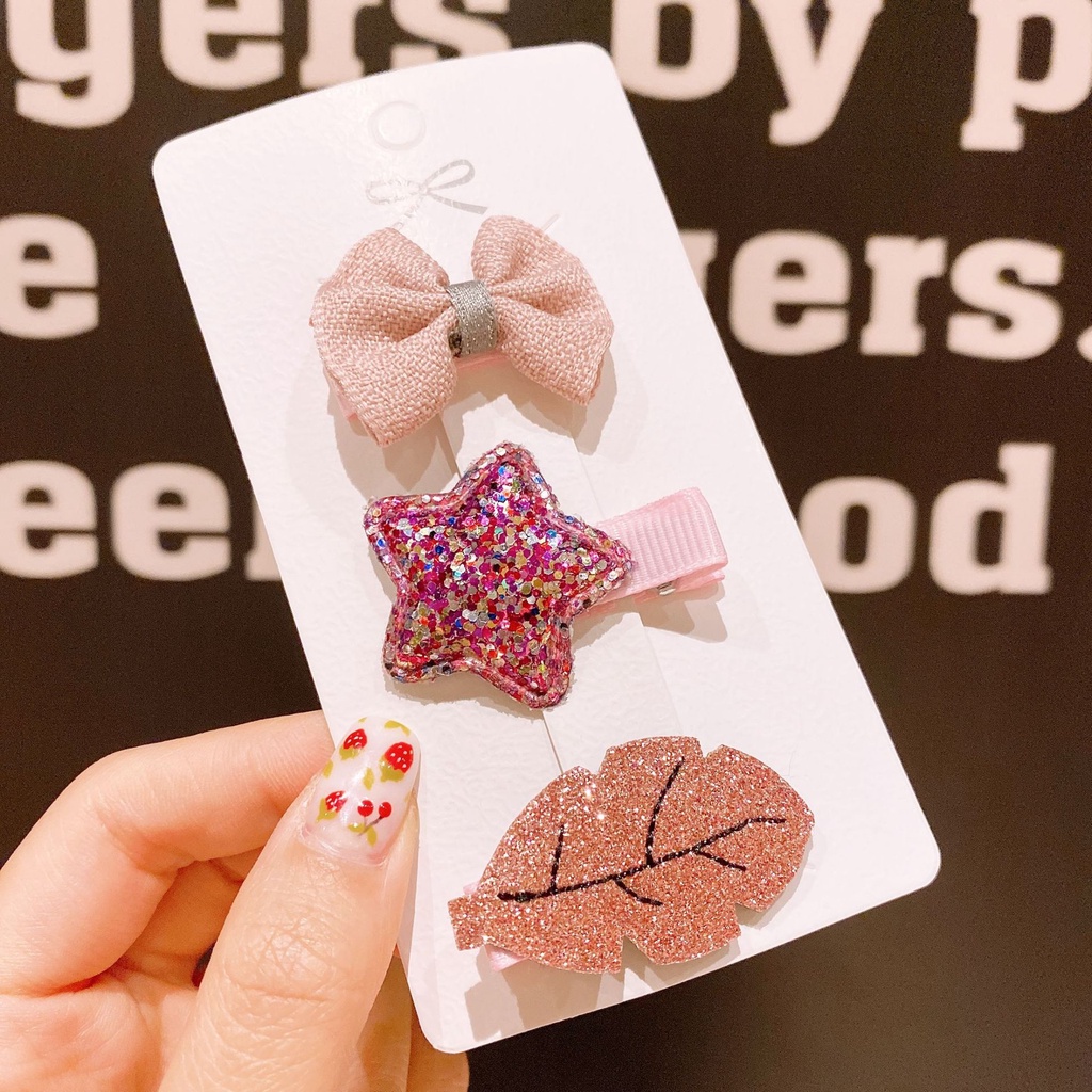 Set 3 – 4 món kẹp tóc phong cách Hàn quốc dễ thương cho bé