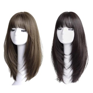 Tóc Giả Nữ Cao Cấp Cả Đàu Layer Dài Chất Sợi Tơ Hàn - Nguyên Đầu Kiểu Trẻ Trung Sành Điệu