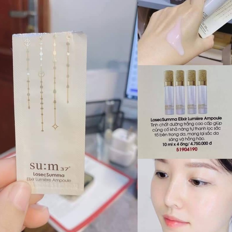 [COMBO] 10 GÓI TINH CHẤT TRUYỀN TRẮNG, SE KHÍT LỖ CHÂN LÔNG, CHỐNG LÃO HÓA  SUM37