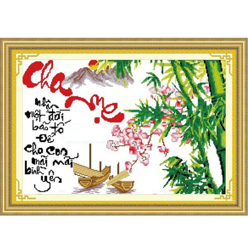 Tranh thêu Cha mẹ 222844