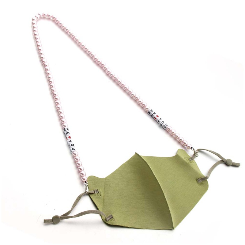 Dây Đeo Giữ Điện Thoại Mặt Ngọc Trai Giả Acrylic Trái Tim Chống Thất Lạc