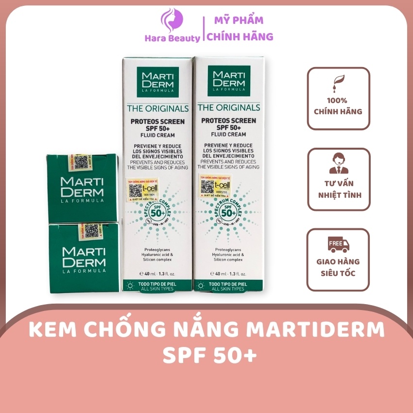 Kem Chống Nắng Martiderm The Originals Proteos Screen Spf50+ Fluid Cream - Tây Ban Nha
