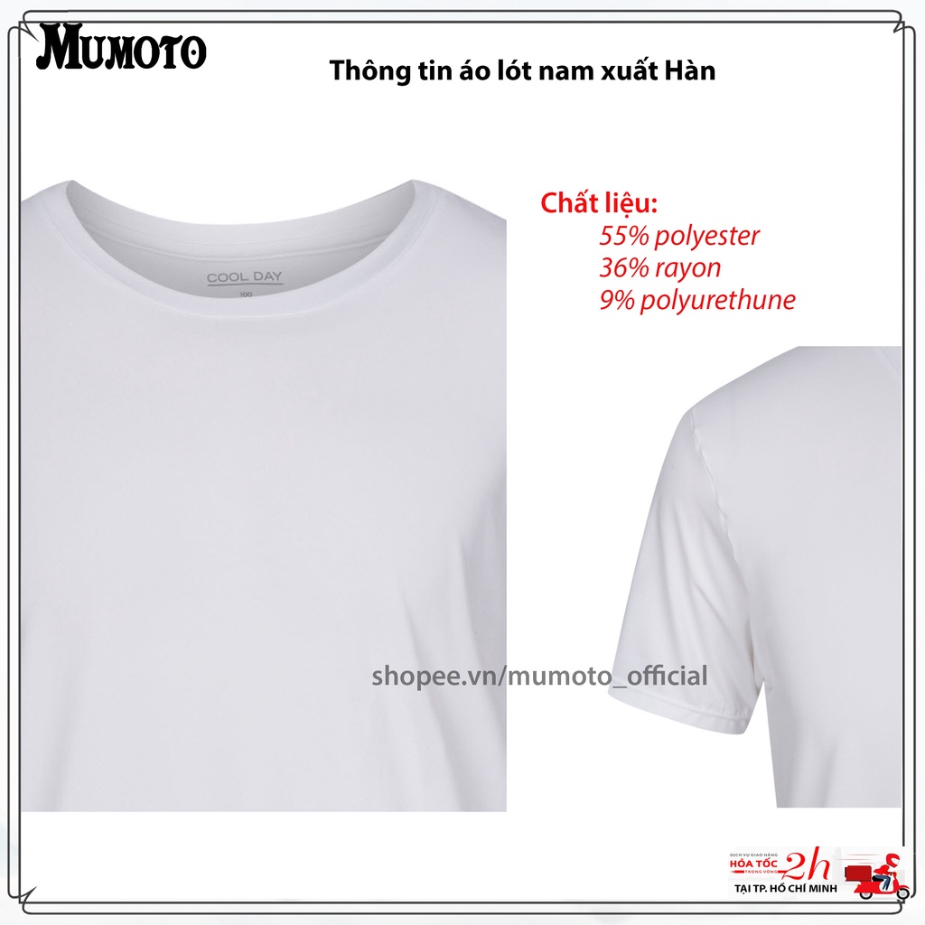Áo thun nam cổ tròn áo thun mặc lót nam cổ tim vải mát mỏng nhẹ không nhăn xuất Hàn của - MUMOTO