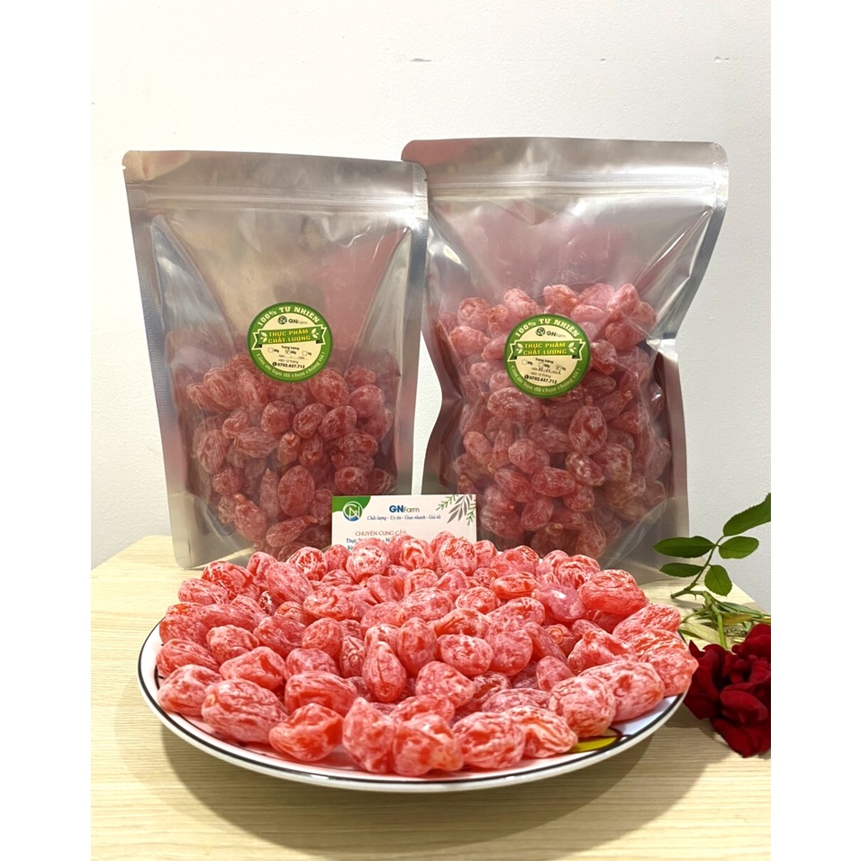 Ô Mai Đào Hồng Bao Tử Xí Muội Đào Giòn Đặc Sản Lào Cai -  Túi 100g/250g