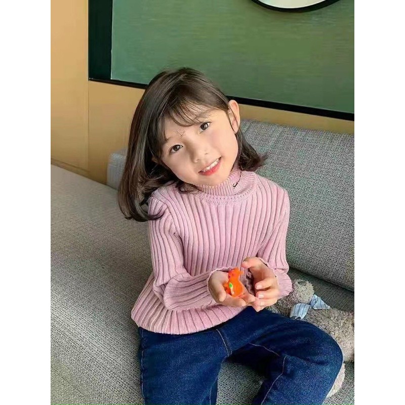 Áo len cổ lọ cho bé