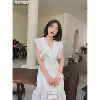 Đầm suông - Váy suông cổ tim dập ly