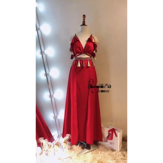 Đầm maxi thổ cẩm boho cao cấp vải đẹp [Hoàn Xu]