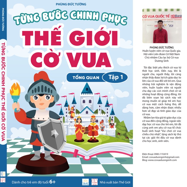 Sách - Từng bước chinh phục thế giới cờ vua - Tập 1 - Tổng quan (tặng bookmark và bộ sticker dán rubik)