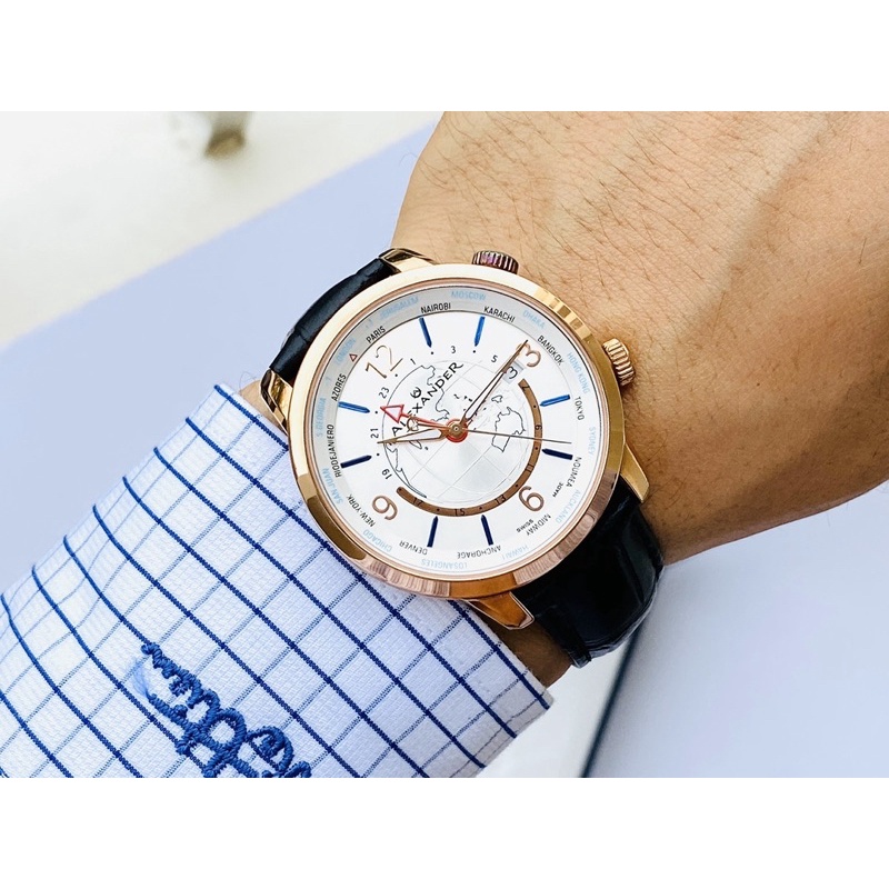 Đồng Hồ nam Alexander Journeyman Men's World-Timer .