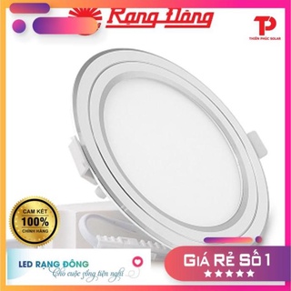 [Shop Chính Hãng] Đèn LED Panel tròn mỏng đổi màu 9W Rạng Đông PT05 ĐM 135/9W, Viền mạ bạc tinh tế