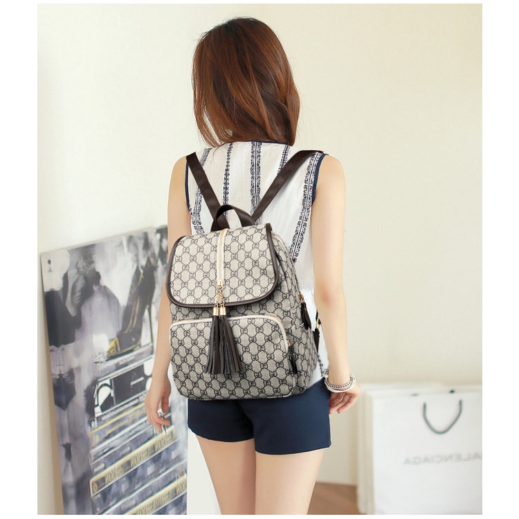 Balo Da GD In Họa Tiết Thời Trang Cao Cấp Hàn Quốc Unisex