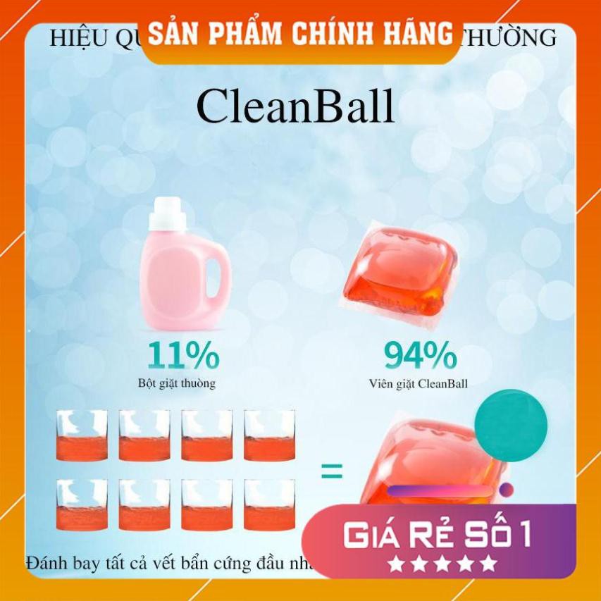 [ Hàng Mới ] 20  Viên ,VIÊN GIẶT DIỆT KHUẨN HƯƠNG HOA CLEANBALL , Viên Giặt 3 Trong 1 , Công Nghệ Nhật Bản , 4 Mùi Hương