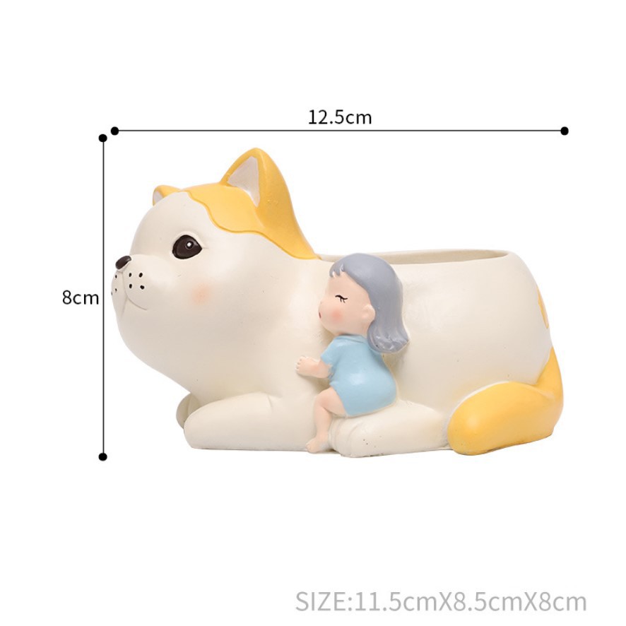 Chậu Cây Mini Hình Động Vật Hoạt Hình Dễ Thương - Chậu Hoa Để Bàn Đáng Yêu Cute
