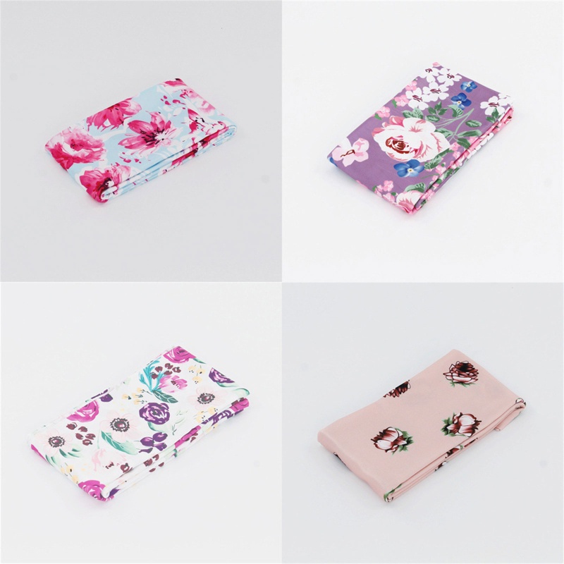 Chăn Quấn In Họa Tiết Hoa Dùng Làm Phụ Kiện Chụp Ảnh Cho Bé Sơ Sinh