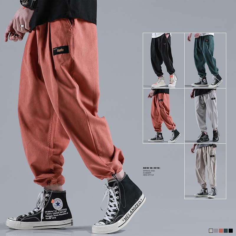 Quần dài phối dây rút phong cách hip hop cá tính thời trang cho nam