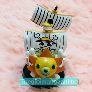 Mô hình mini tàu thuyền hải tặc Thousand Sunny Mũ Rơm Luffy One Piece quà tặng xinh xắn dễ thương anime chibi