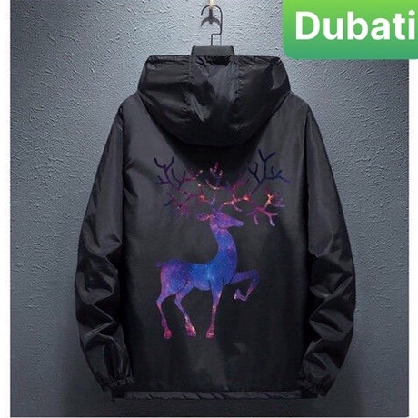 ÁO KHOÁC DÙ NHẸ BOMBER NAM NỮ ĐEN CON NAI ĐA NĂNG 2 LỚP CHỐNG NẮNG 2 TÚI CÓ DÂY KÉO SANG CHẢNH MỚI - DUBATI FASHION