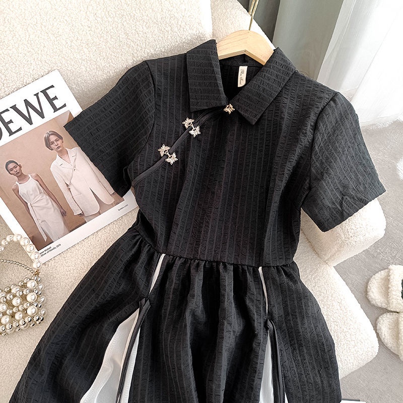 Sườn Xám Cách Tân Tay Ngắn Thiết Kế Tinh Tế Phong Cách Trung Hoa Thời Trang Xuân Hè Mới Cho Nữ