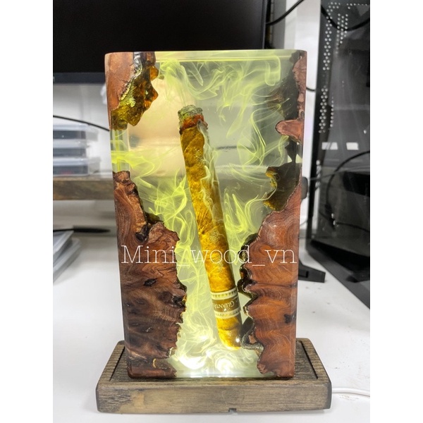Đèn ngủ Resin - Decor Phòng - Lamp resin epoxy