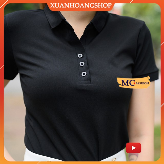 Áo Thun Nữ Mc Fashion, Dáng Polo, Tay Ngắn Cộc, Kiểu Phông Nữ Công Sở Đẹp, Màu Đen, Trắng, Xanh Ap214.