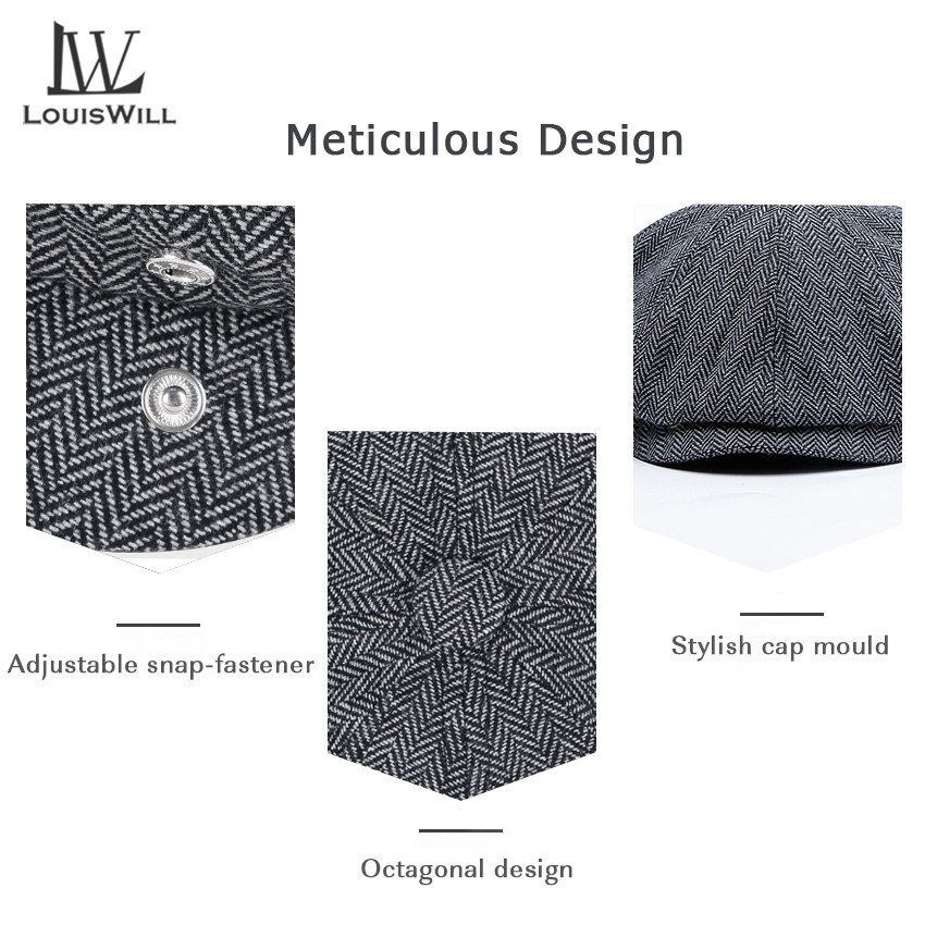 Mũ Beret LOUISWILL Phong Cách Thời Trang Dành Cho Nam