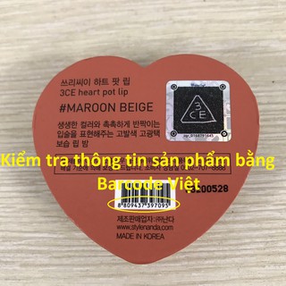 Son dưỡng môi 3ce heart pot lip