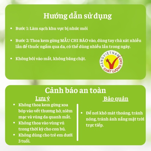 Kem Tinh Gừng Xoa Bóp Bảo Linh Mẫu Chi Bảo 120gr