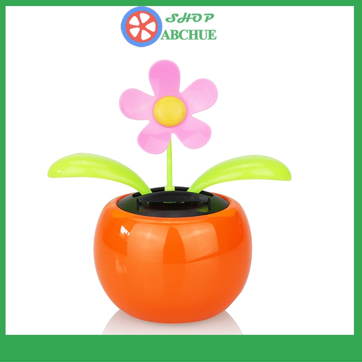 Chậu hoa lúc lắc sử dụng năng lượng mặt trời trang trí ô tô, bàn làm việc