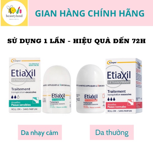 Lăn khử mùi Etiaxil Detranspirant Pháp 15ml