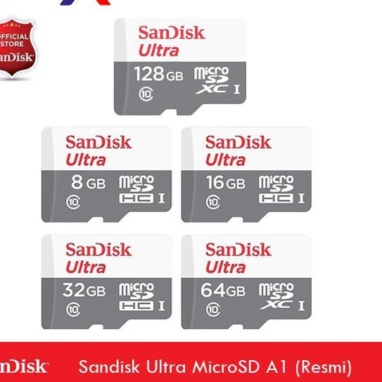 Thẻ Nhớ Sandisk Ultra Microsd 16gb 32gb 64gb 128gb 80mb / S