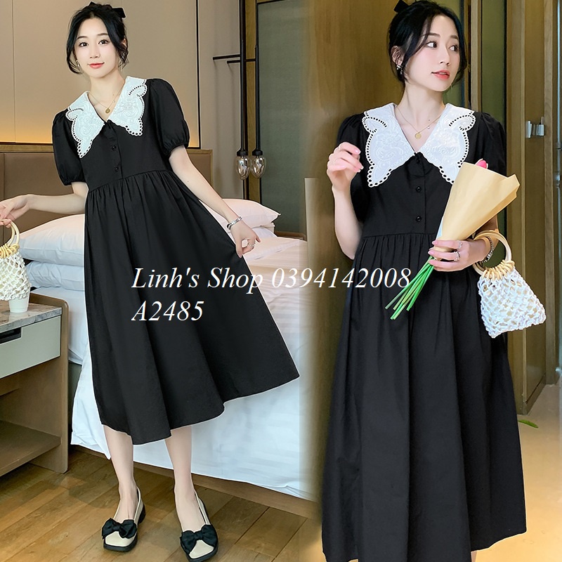 Váy Bầu Đầm Bầu Sơ Mi Hè A2485