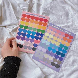 Set Sticker Dán Hình Trái Tim