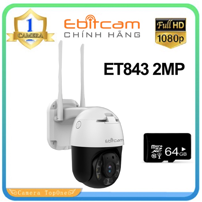 Camera IP Wifi EBITCAM ET843 Speed Dome 2MP - Ban Đêm Có Màu -Ngoài trời