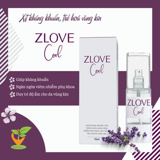 Xịt phụ khoa ZLOVE COOL (Chai 15ml) - Xịt vùng kín kháng khuẩn, khử mùi