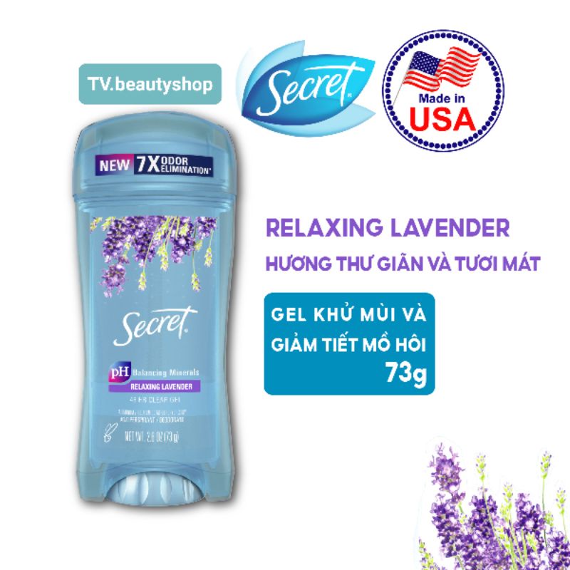 Lăn khử mùi nữ Secret Clear Gel 73g Protecting Powder