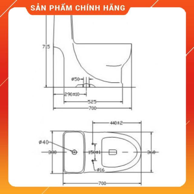 (SALE) Bồn Cầu Viglacera V38 Nắp Êm V38M + Vòi Xịt VG826- hàng chính hãng giao hàng có phiếu bảo hành