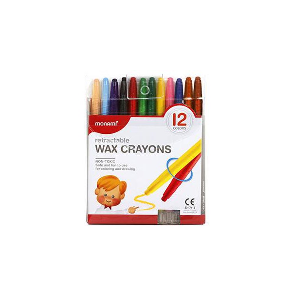 Sáp Vặn Monami 12 Màu Dài