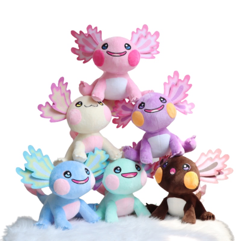 【Ready Stock】Two styles  Axolotl Cartoon Plush Toys Soft Stuffed Hug Dolls Children Birthday Gifts