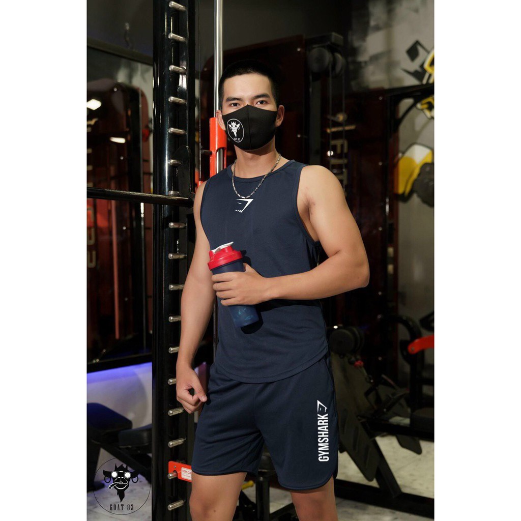 Bộ quần áo thể thao nam GYMSHARK có chữ phong cách - Thun co giãn 4 chiều - Cường Thanos chuyên quần áo thể thao nam GYM