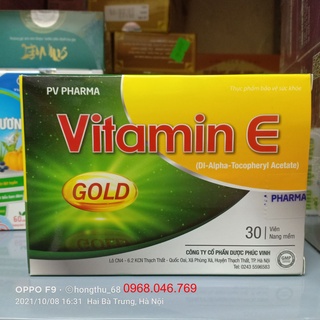 Vitamin E GOLD PV hộp 30 viên - Bổ sung vitamin E, chống oxy hóa, hạn chế lão h thumbnail
