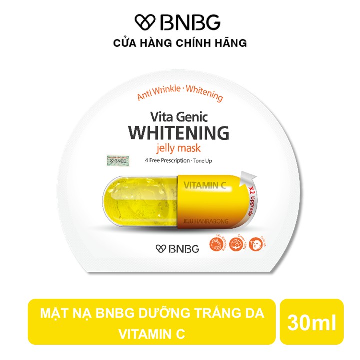 Combo 10 mặt nạ dưỡng trắng da BNBG Vita Genic Whitening Jelly Mask 30mlx10