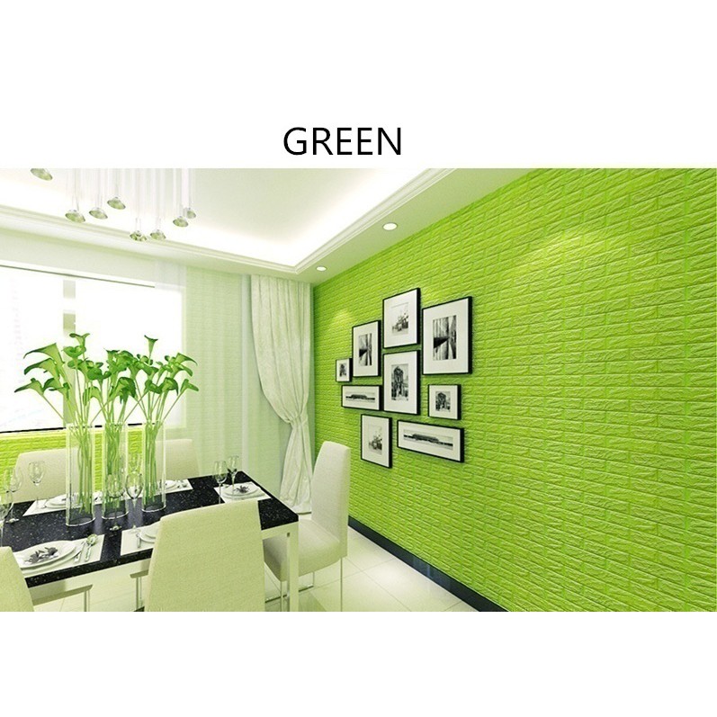 Giấy Dán Tường Giả Gạch 3D Cỡ 60 * 30Cm