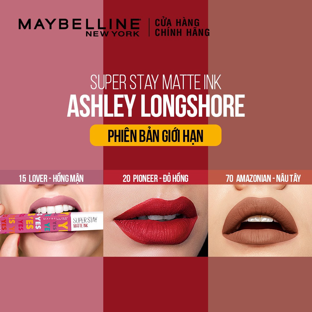 [CHÍNH HÃNG] Son Kem Lì 16h Lâu Trôi Maybelline New York Super Stay Matte Ink Lipstick City Edition 5ml