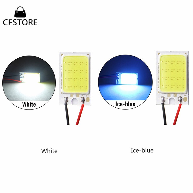 Bảng đèn LED 2V 16SMD/24SMD/36SMD/48SMD COB gắn vòm xe hơi kèm chân cắm T10