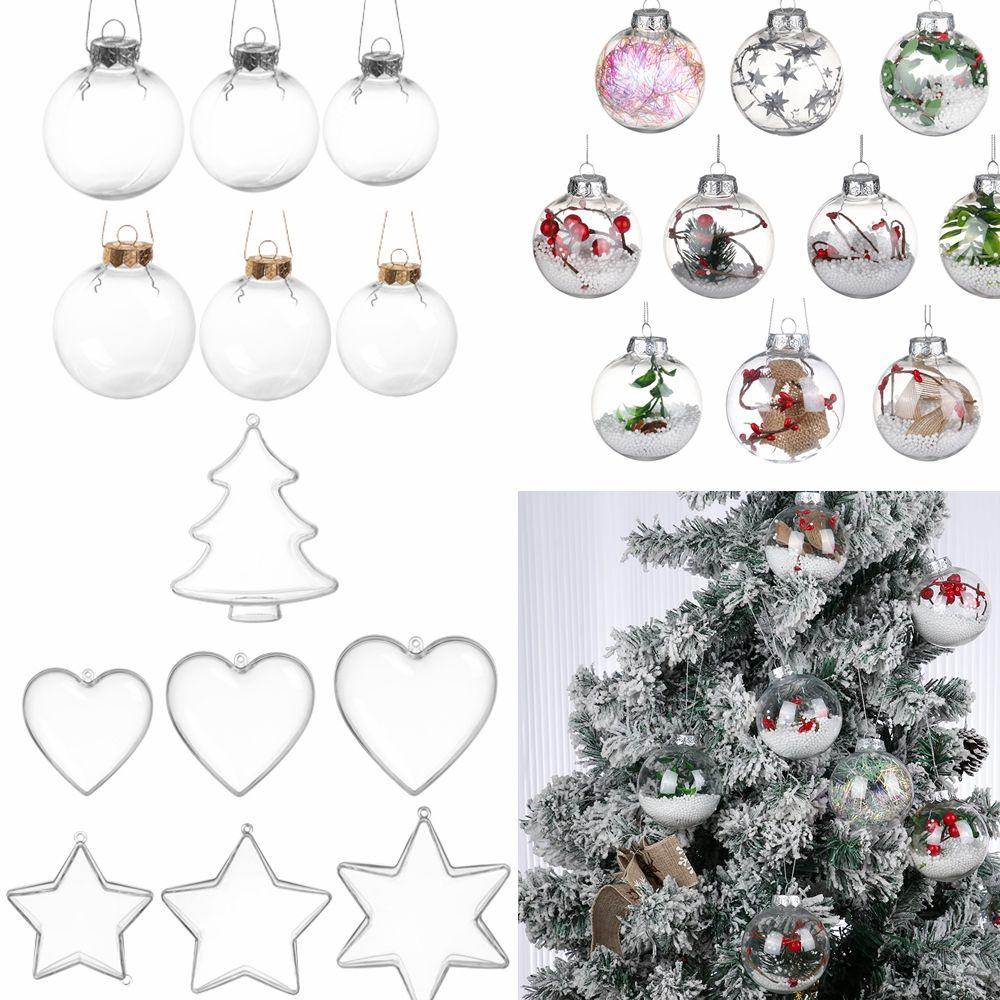 Trái Châu Bằng Nhựa Trong Suốt Trang Trí Cây Thông Noel