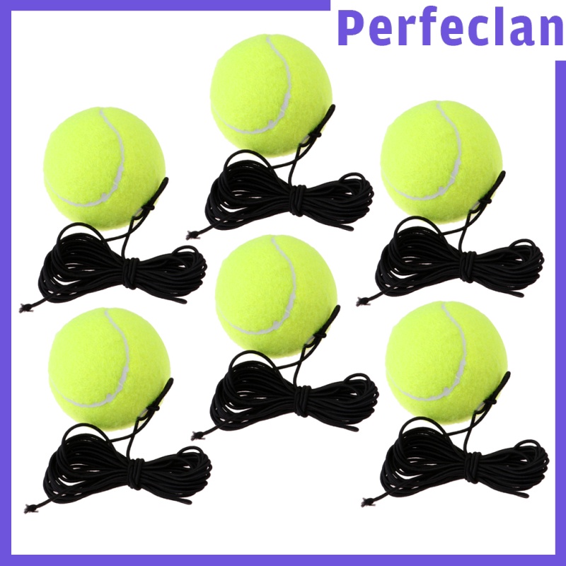Set 6 Quả Bóng Tennis Kèm Dây Thay Thế Cho Luyện Tập